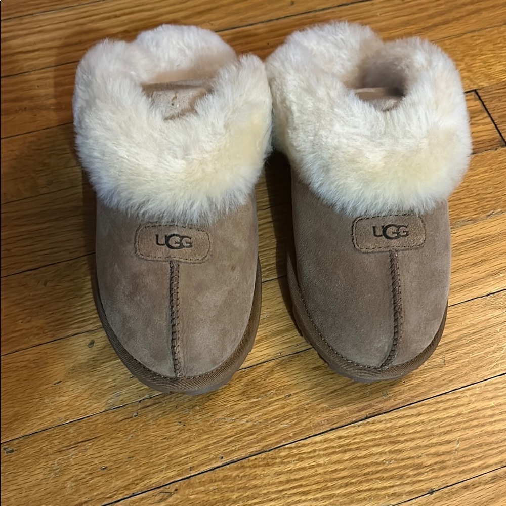 UGG Brown Slippers with Soft Suede and Plush Lining